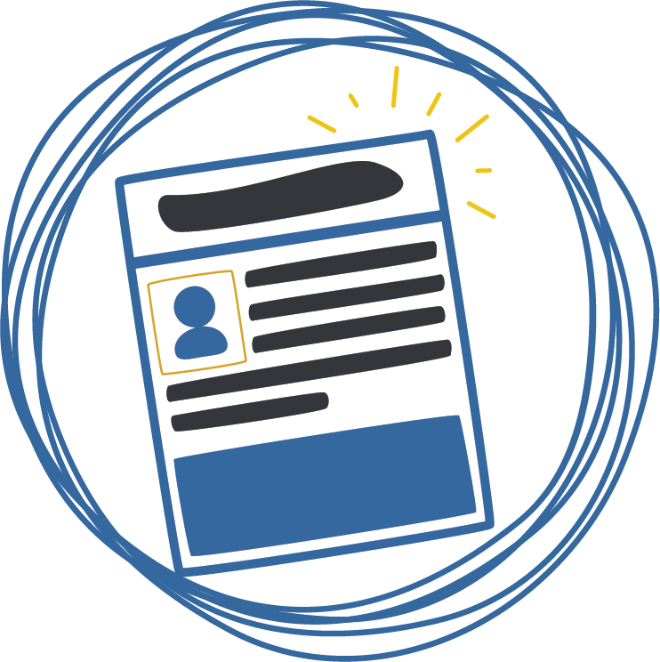 Icon representing Headlines method within Design Thinking