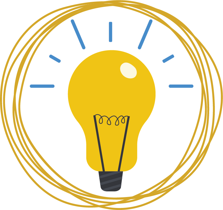 Icon representing Ideate design phase within Design Thinking